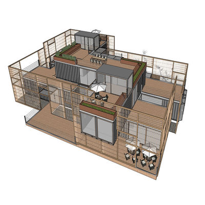 18mm MgO Board Floor REACHTOP Container House For Temporary Living Space