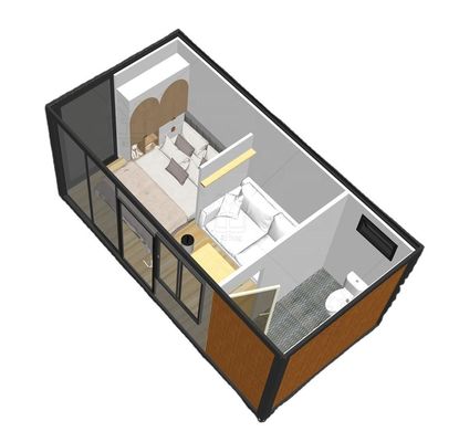 Fast Assembly Flat Pack Container Prefab House With Steel Sandwich Panel