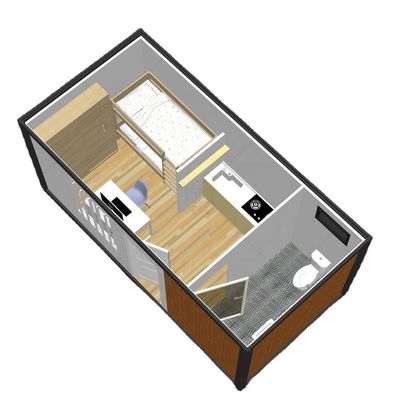 Fast Assembly Flat Pack Container Prefab House With Steel Sandwich Panel