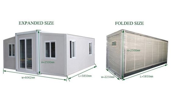 Modern Design Folding Living Expandable Container House with PVC Sliding Window