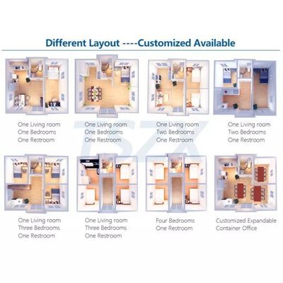 Modern Design Folding Living Expandable Container House with PVC Sliding Window
