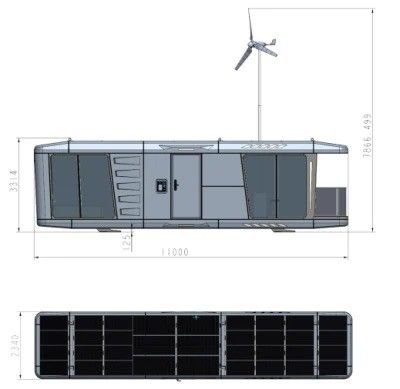 Prefab Space Capsule Villa House With Welded Steel Frame Structure