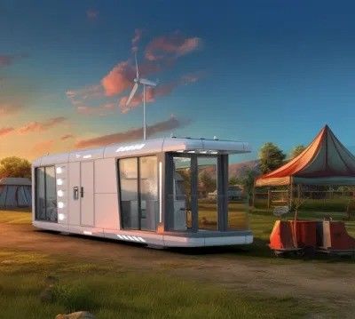 Prefab Space Capsule Villa House With Welded Steel Frame Structure