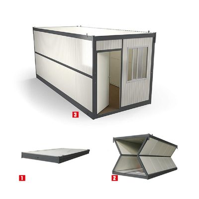 18mm MgO Board Floor Folding Container House With Bathroom And Kitchen Folded Modern Style