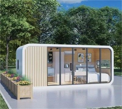Customized Modern Design Mobile Steel Structure Building Apple Cabin Portable House