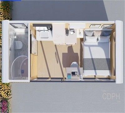 Customized Modern Design Mobile Steel Structure Building Apple Cabin Portable House