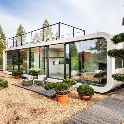 Customized Modern Design Mobile Steel Structure Building Apple Cabin Portable House
