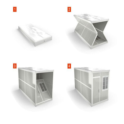 Portable 20ft Prefabricated Foldable Container Homes with Galvanized Steel Frame