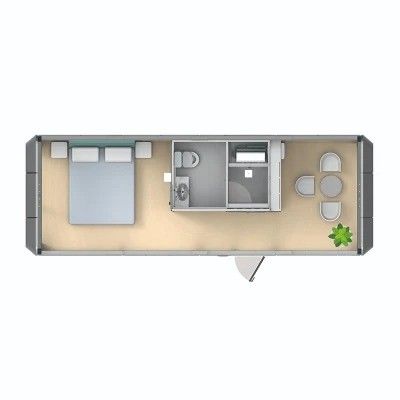 Modern Elegant Design Sandwich Panel Prefab Capsule Tiny House