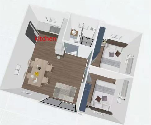 Folding Expandable Container House with PVC Sliding Window and 18mm MGO Board Floor