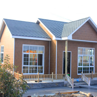Luxury Prefabricated Light Steel Villa House In White / Gray / Black