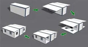 Sandwich Panel Folding Container House for Customized Color Workshop Warehouse Offic
