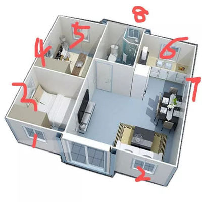 Expandable Light Steel Villa Prefabricated Home For Office Building Container House