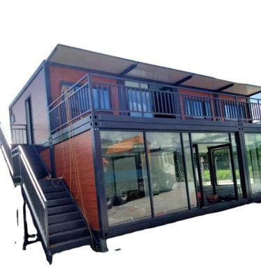 Steel Luxury Container House 20ft 40ft Prefab Modular Homes Expandable