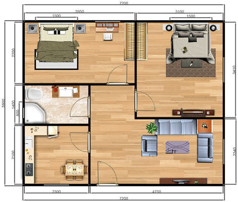 20ft 3 In 1 Folding Mobile Homes Perfect For Hotel Booth Applications