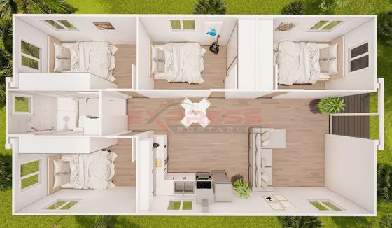 Prefabricated House For 20ft 40ft Expandable Folding Construction Building