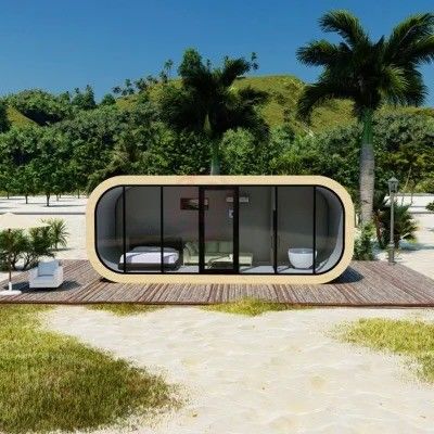 Mobile Modern Design Style Luxury Capsule Hotel Apple Cabin Space House