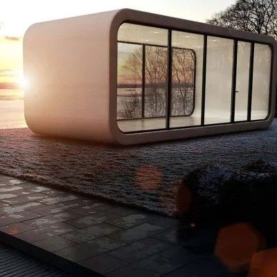 Mobile Modern Design Style Luxury Capsule Hotel Apple Cabin Space House