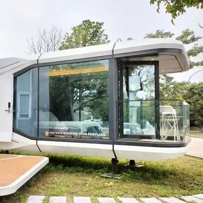 Fully Furnished Luxury Prefabricated Mobile Space Capsule House For 20ft 40ft