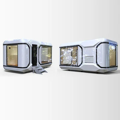 Fully Furnished Luxury Prefabricated Mobile Space Capsule House For 20ft 40ft
