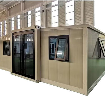 Steel Door Sandwich Panel Modular Container House Foldable Light Steel Structure Frame