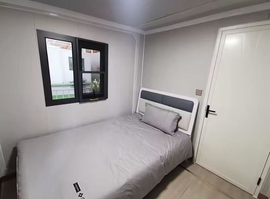 Steel Door Sandwich Panel Modular Container House Foldable Light Steel Structure Frame