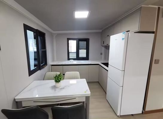 Steel Door Sandwich Panel Modular Container House Foldable Light Steel Structure Frame