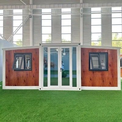 Environmental Protection 2 Bedroom Prefab Expandable Container House with Steel Door