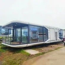 Luxury Prefab House Fat Pack Container House For Solar Space Capsule