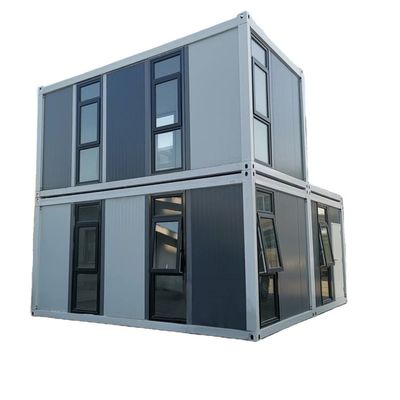 Detachable Design Flat Pack Container House in White/Gray/Black Floor 18mm MgO Board