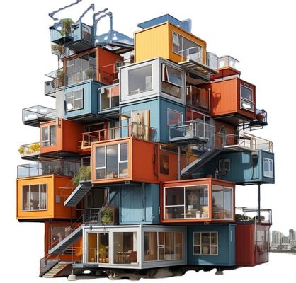 Easy Assemble Prefabricated Detachable Container House with Light Steel Structure Wall