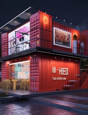 Easy Assemble Prefabricated Detachable Container House with Light Steel Structure Wall
