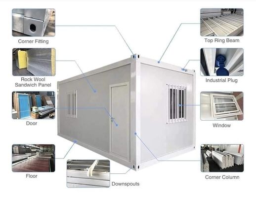 Australian Standard Office Building Modular Prefab Flat Pack Homes for Garage Storage