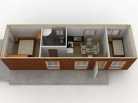 Office Sandwich Panel House Prefabricated Container Restaurant with Kitchen Materials