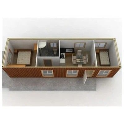 20ft or 40ft Mobile Living Container House with Customized Galvanized Steel Structure