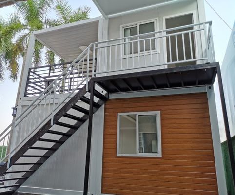 Contemporary Two Layers Flat Pack Container Prefab House For 20ft 40ft