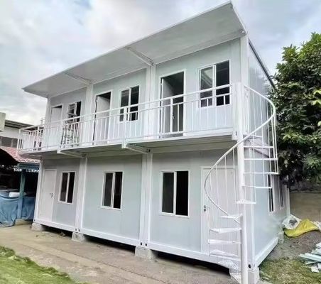 Contemporary Two Layers Flat Pack Container Prefab House For 20ft 40ft