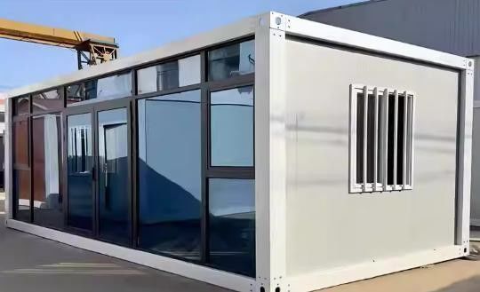Flat Pack Container Detachable Steel Door Office Mobile Modular Glass Wall Tiny Home