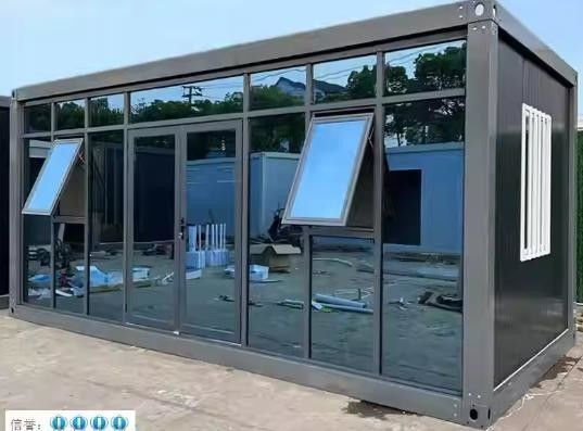 Flat Pack Container Detachable Steel Door Office Mobile Modular Glass Wall Tiny Home